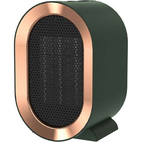 1200W Petit radiateur soufflant mobile en céramique Economie d'énergieRafraîchisseur pour salle de bain et bureauChauffage portable avec filtre à air - Vert (1/3)