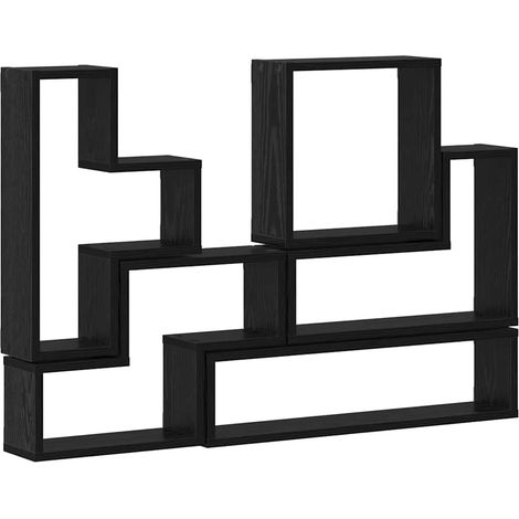Cube mural Autre Chêne noir 96 x 12 x 64 cm Bois d'ingénierie CFW523183 (1/5)