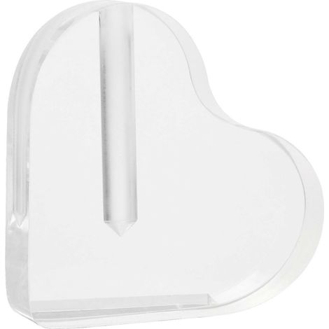 support pour composition florale en acrylique en forme de cœur avec feuille d'or (transparent)-7.5X7.5X2CM-Transparent