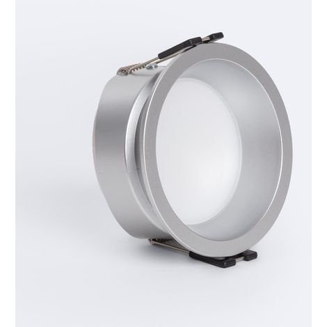 Aro Downlight Cónico IP65 para Bombilla LED GU10 / GU5.3 Corte Ø75 mm Maxis Plateado