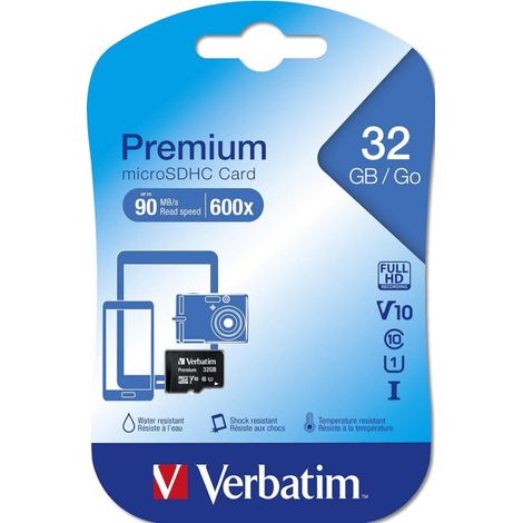 Carte MicroSDHC Verbatim Vb-tfhc10-32g 32 Go Classe 10 (1/2)