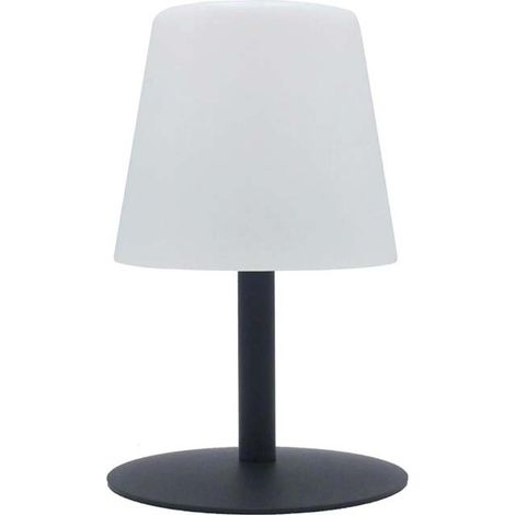 Lampe de table sans fil pied en acier gris LED blanc chaud/blanc dimmable STANDY MINI Rock H 25 cm (1/10)