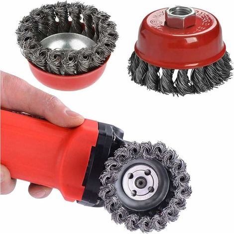 Weed Brush Head, for Brush Cutter, Universal Steel Wire Weeding Tray Machine Accessories for Irrigation and Landscape Finishing (4 inch) (1/5)