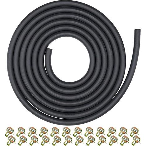 Kit de manguera de combustible de 5 mm (3/16"), 2,4 metros de manguera para motores Honda, Kawasaki, Kohler, Briggs & Stratton, Predator, Champion, Generac, motores pequeños, minimotos, ATV y generado