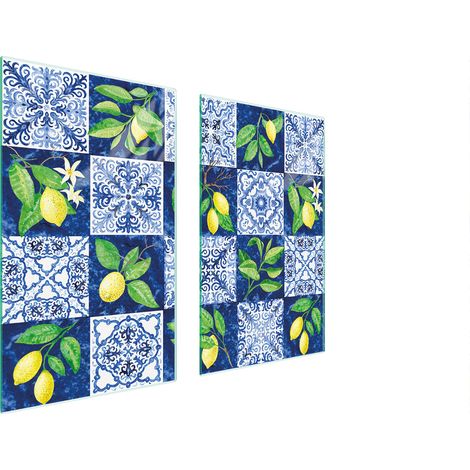 PLAQUE DE PROTECTION EN VERRE POUR POÊLE 75x52 MOSAÏQUE (1/5)