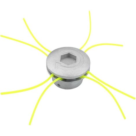 Universal Cutting Head, Universal Aluminum Heads Lawn Mower String Trimmer Head Grass Trimmer Accessories, Mower Head Grass Head Aluminum Head (1/4)