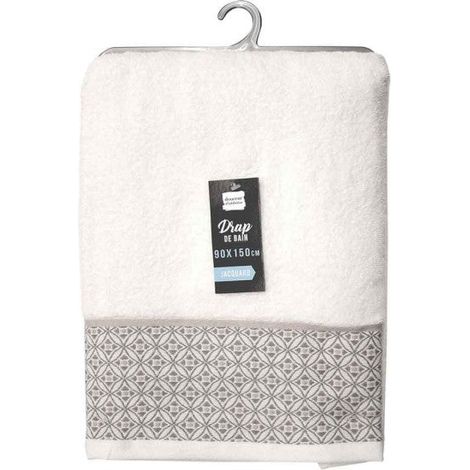 Serviette De Toilette Jacquard "belina" 50x90cm Blanc (1/3)