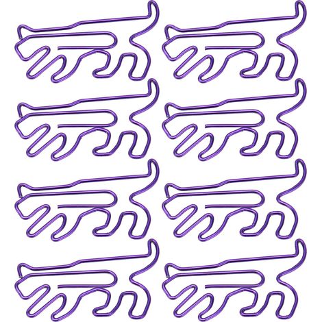 100 trombones mignons en forme d'animaux, brillants et élégants, plaqués électrolytiquement, antidérapants, pour la maison, le bureau, l'école, sur le thème des dinosaures. (1/5)