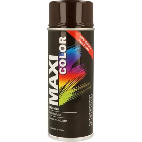 Maxicolor Gloss Spray Paint Choco Brown 400ml for Various Surface