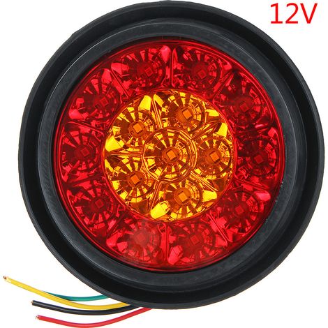12V 16LEDs Turn Signal Light Brake Stop Tail Lamp Round For Truck Trailer Lorry (1/5)