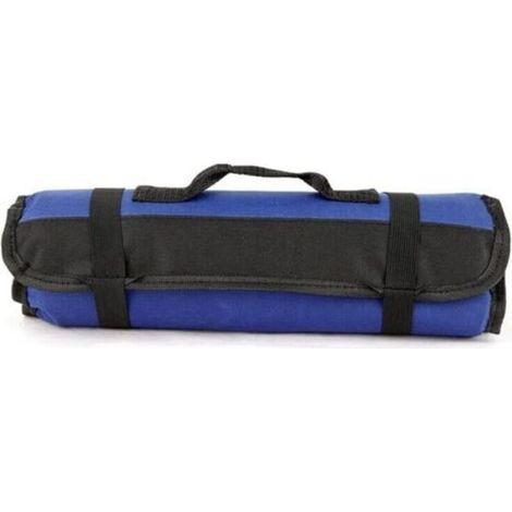 Boite et casier de rangement pour outils 22 Poches Trousse à Outils Vide, Sacoches Porte-Outils, Organiseur à Outil, Sac Pochette Toolkit Enroulable en Tissu Oxford - bleu (1/5)