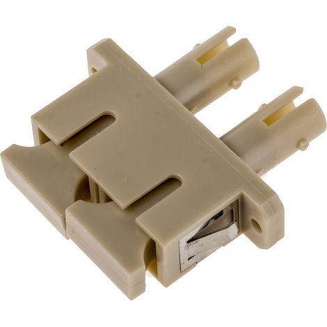Adaptateur pour fibre optique, ST vers SC Multimode Duplex, Beige ( Prix pour 1 ) (1/2)