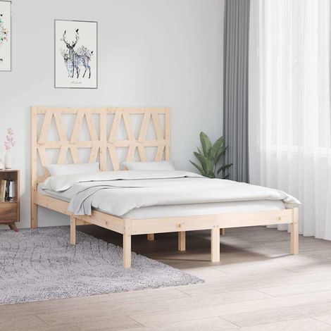 Estructura de cama madera maciza de pino 120x200 cm (1/4)