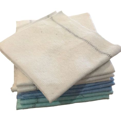 Lot de 10 Serpillères Couleurs Absorbantes Coton/Viscose 50 x 60 cm - Fabriqué en France
