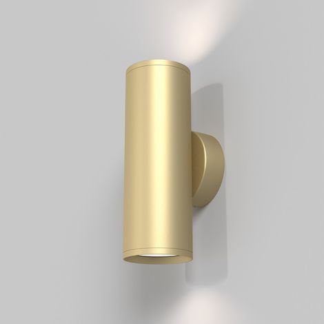 Applique Da Parete Moderno Focus S Alluminio Oro 2 Luci Gu10 10W (1/3)