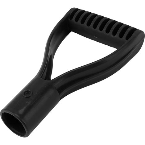 Poignée de pelle en plastique, diamètre intérieur 32 mm, poignée en D, de rechange pour pelle à neige et râteau, noire. (1/5)