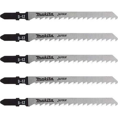 Makita – Lame de scie sauteuse – Lot de 5 lames A85640 – Pour bois, contre-plaqué et PVC – Longueur 5 à 65mm – Coupe rapide et propre