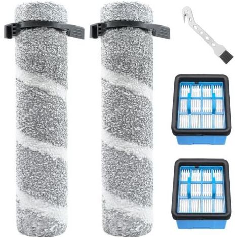 1 ensemble de kit d'aspirateur vertical sans fil, adapté aux pièces de rechange pour aspirateur vertical sans fil Bissell 3930F/V2/3999Z (2 brosses à rouleaux + 2 filtres +1 brosse de nettoyage) (1/4)