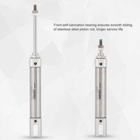 Vérin pneumatique double effet en acier inoxydable, diamètre 16 mm, course 50 mm, modèle CDJ2D16-50B (1/5)