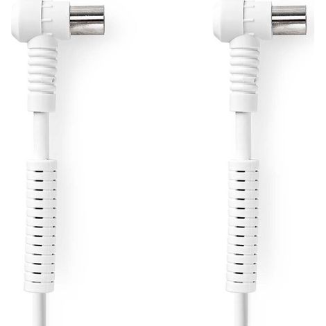 Coax Cable IEC (Coax) Male IEC (Coax) Female Nickel Plated 120 dB 75 Ohm Quad Shielded 5.00 m Round PVC White Label