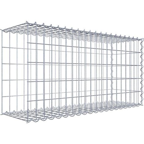 Gabiondeco - Gabion - Element de prolongation en longueur 100 cm x 50 cm x 30 cm (L x H x P). maille 5 x 10 cm. Spirale. Avert.: il manque une grille - Made in Germany (1/5)