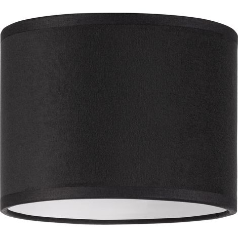 Pantalla de lámpara Tornado redonda de 16 pulgadas, terciopelo negro. (1/5)