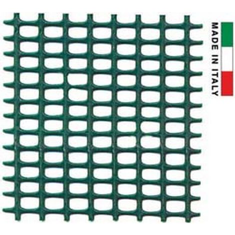 1ROTOLO RETE IN PLASTICA QUADRETTA VERDE MM.5X5 - maglia mm.5x5, altezza cm.100