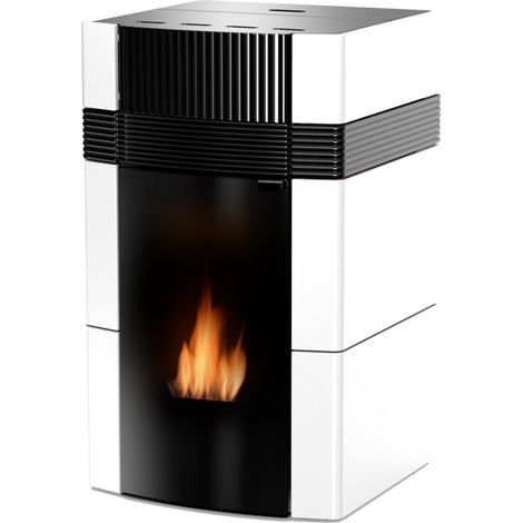 A++ Woody wasserführender Pelletofen 18 kW mit weiß (1/5)