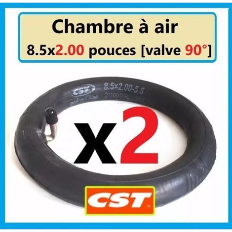 ALLIANDIS Chambre à air Dualtron Mini 8,5x2.0 pouces [VALVE 90°] Haute Qualitée CST [2 chambres]