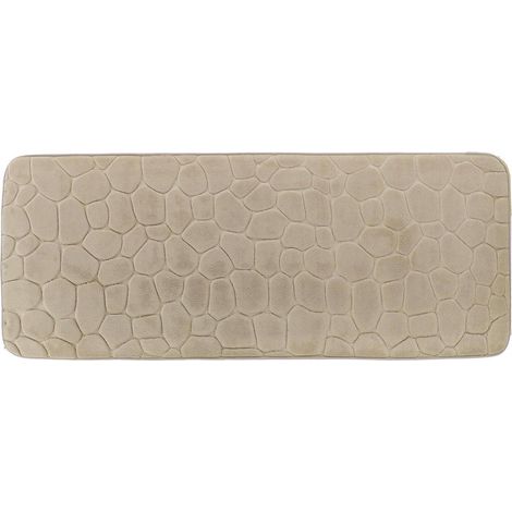 Tappeto in microfibra memory pebble 45x120 cm - taupe - Tendance