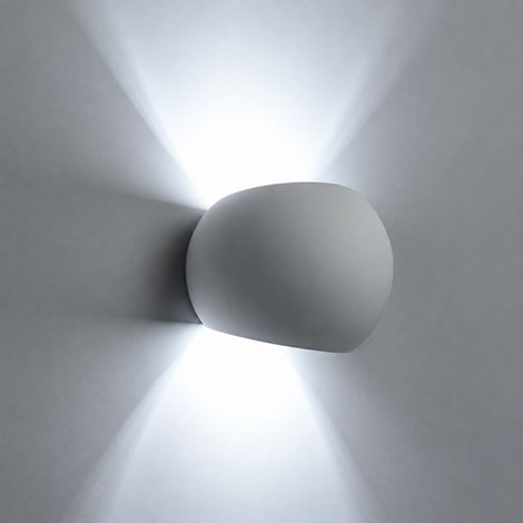 Applique murale LED bidirectionnelle en plâtre lumière blanche douille G9 réf 7049 21 × 19 × 19 cm 870 g – Livraison gratuite