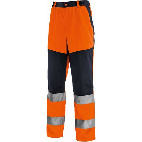 teXXor® Warnschutz-Bundhose ROCHESTER leuchtorange/navy 435554 (1/4)