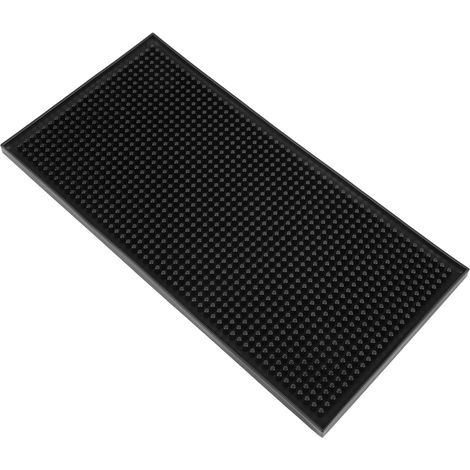 Tapis de bar en caoutchouc souple PVC, tapis de bar écologique, tapis imperméable pour KTV, tapis de plateforme imperméable, noir disponible sur demande. (1/2)