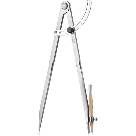 Compas professionnel grand format pour le travail du bois, compas de 30 cm à ailettes, compas de géométrie, outil de dessin au compas, compas de menuisier, compas à crayon pour charpentiers, dessin te (1/5)