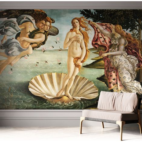 Selbstklebend Tapete modern - Wanddeko für Küche - Klebefolie Wand - luxus Look Die Geburt der Venus 312x219 cm
