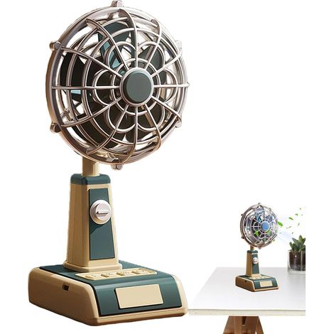 Ventilateur de bureau rechargeable USB 1800 mAh, ventilateur personnel portable à trois vitesses, mini ventilateur silencieux et compact, flux d'air puissant, conception écoénergétique. (1/5)