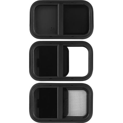 Fenêtre à ouverture/fermeture pour camping-cars, coins arrondis, étanche, scellée, résistante aux UV, lisse et polie, pour véhicules de chantier de type camping-car. (1/5)