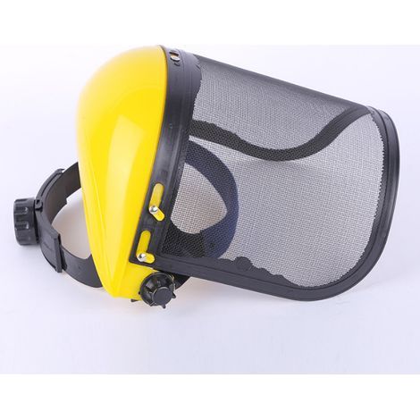 Forestry safety helmet, with face protection and mesh visor, lightweight and adjustable. (1/5)