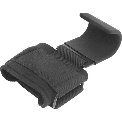 Ceinture de Force pour Powerlifting - Accessoire d'Entraînement Musculation Crochet Poignet Noir (1/5)