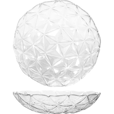 Lot de 2 assiettes creuses en verre, 20 cm, transparentes, design moderne et élégant (1/3)