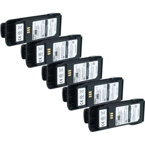 vhbw 5x Batterie compatible avec Motorola R2 radio talkie-walkie (2600mAh, 7,4V, Li-ion) - avec clip de ceinture (1/4)