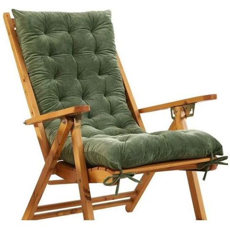 Cojín para silla o jardín – Cómodo y grueso cojín para exteriores – Ideal para uso interior y exterior – 48 x 150 cm – Verde