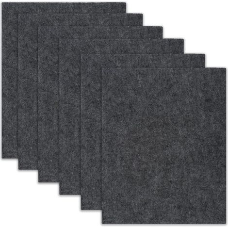 deslizadores de fieltro autoadhesivos,16 x 20 cm,fieltro para automoción,4 mm de grosor,gris oscuro (1/2)