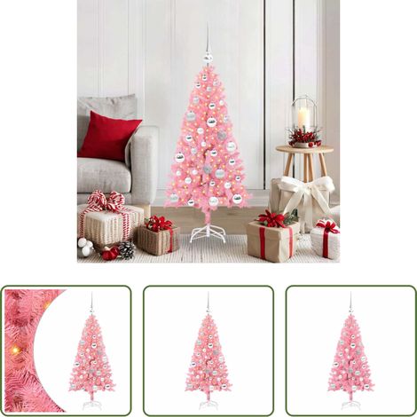 LED-Beleuchtung - Weihnachtsbaum mit 150 LEDs mit Ständer Rosa 120 cm PVC (1/5)