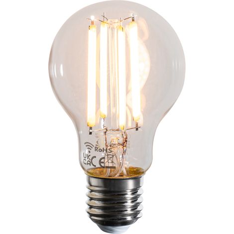 Smart E27 Dimmable in Kelvin LED Lamp A60 Clear 7W 806 lm 1800-3000K