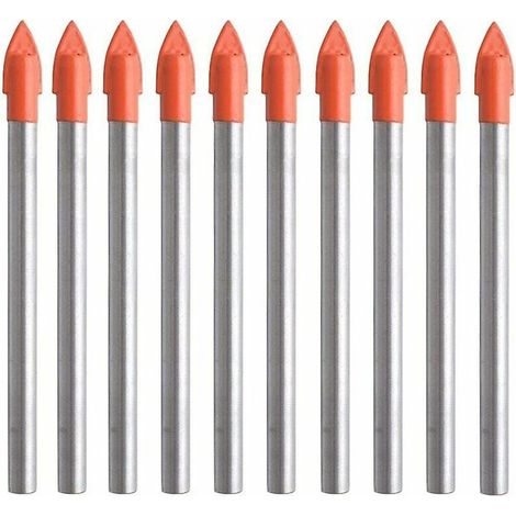 10-teiliges Hartmetall-Steinbohrer-Set für Glas, Kunststoff, Fliesen, Beton, Ziegelwand, Holz, Ziegelwand, 6 mm (1/5)