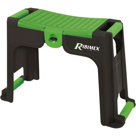 Ribimex – Agenouilloir de jardin avec rangement – Structure en polypropylène – Mousse EVA antiglisse – Charge max. 100Kg – Dimensions L 59 x P 24 x h 38,5 cm