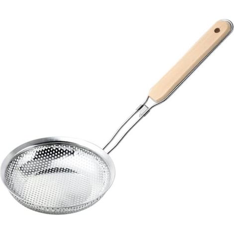 Cuillère passoire, écumoire, ronde en acier inoxydable, louche, maille (1/4)
