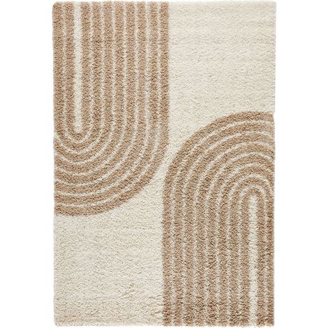 Tapis Olympe géométrique beige intérieur 1800g/m² - 80 x 140 cm (1/5)