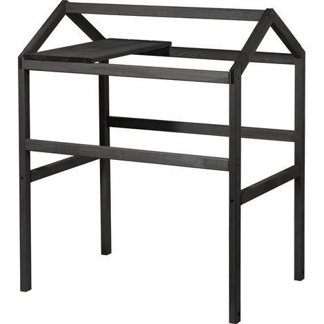 Tour pour tomates et Fraises avec étagère - en Bois pour Plate-Bande surélevée - Cube - 2.0-74 x 54 x 89 cm - Anthracite (1/4)
